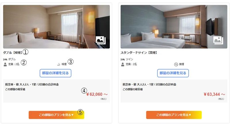 部屋タイプのキャプチャ